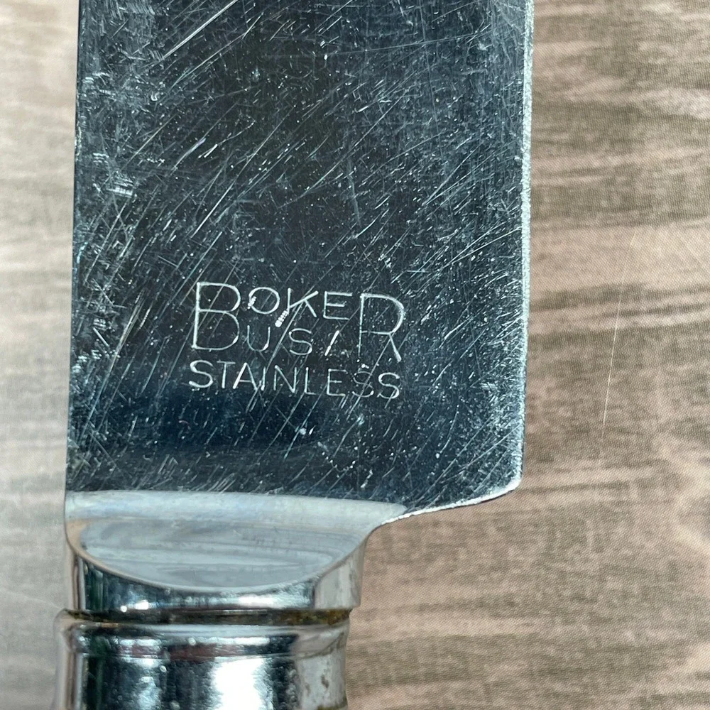 Vintage Boker U.S.A.‎ Stainless Carving Set: Knife, Fork & Chrome Poultry Shears